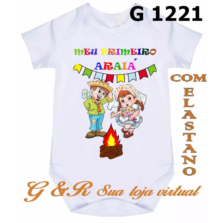body bebe roupa bebê frases meu 1º arraiá festa junina G 1221