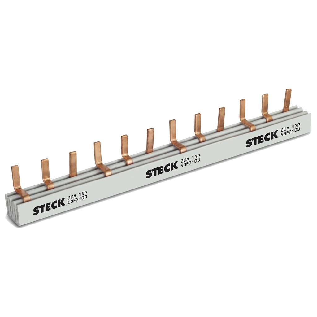 Barramento Trifasico 80A 220/440V 3X4 S3F210B - Steck em Oferta na Shopee