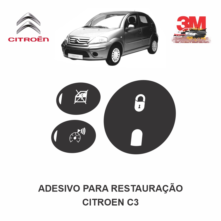 Adesivo Restauração Painel C3 Kit Para 3 Botões Alerta em Oferta na Shopee