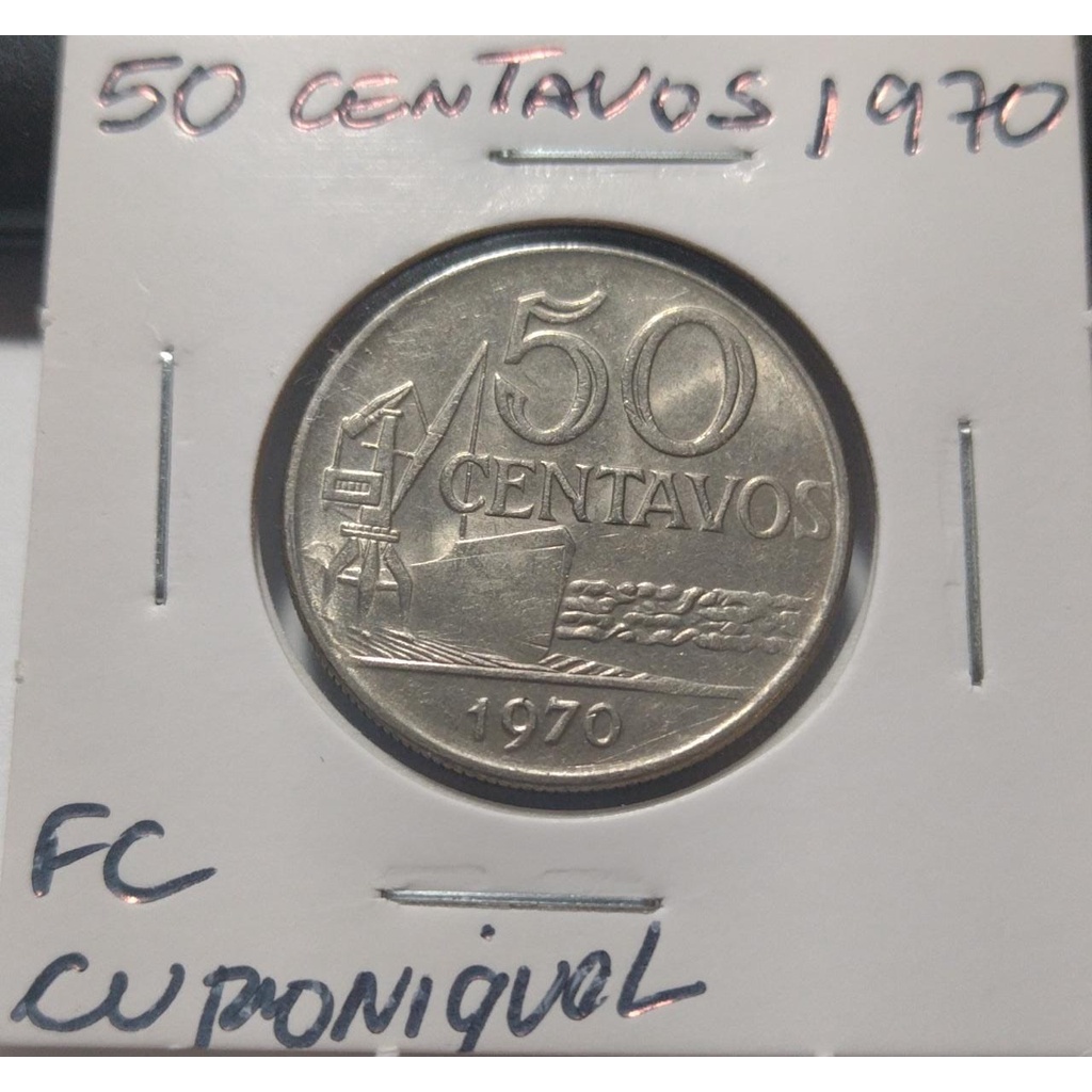 Moeda 50 Centavos 1970 Cuproniquel Fc - Y0015