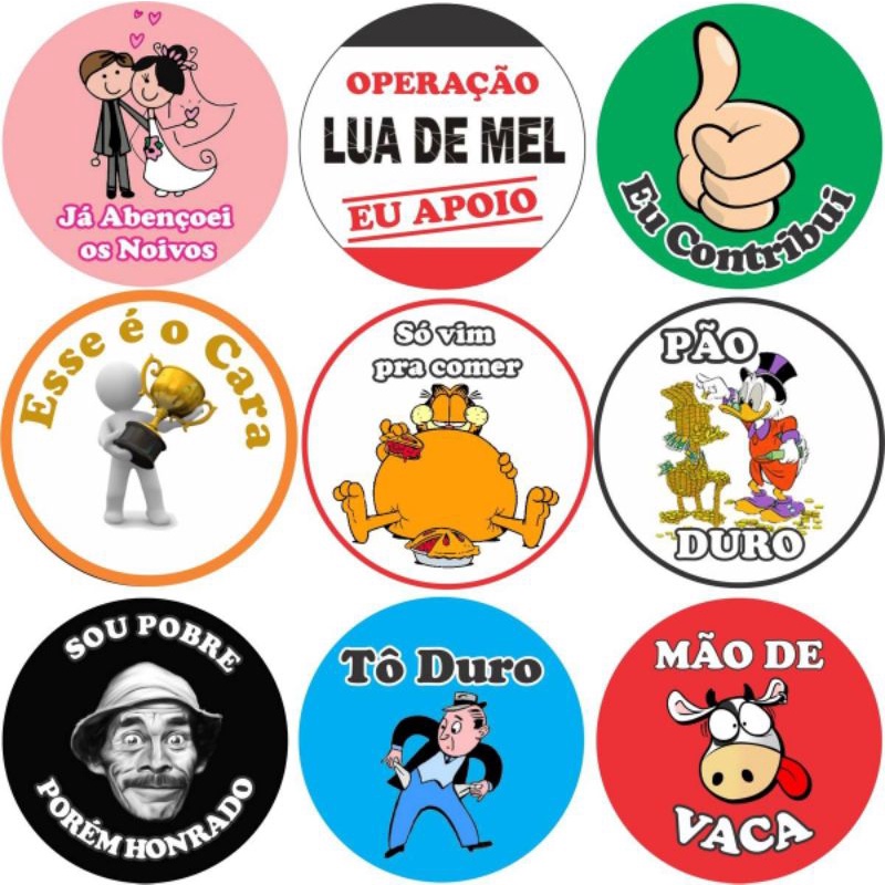 Kit 100 adesivos Hora da Gravata Casamento