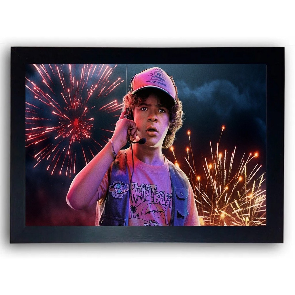 Quadro Decoração Stranger Things Moldurado C/ Vidro 75