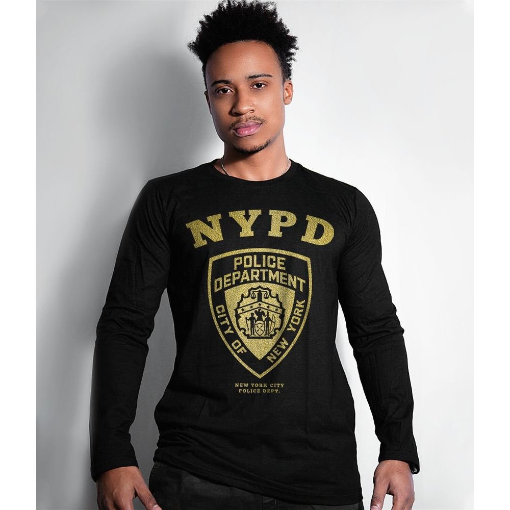 Camiseta Manga Longa Police Department NYPD Gold Line
