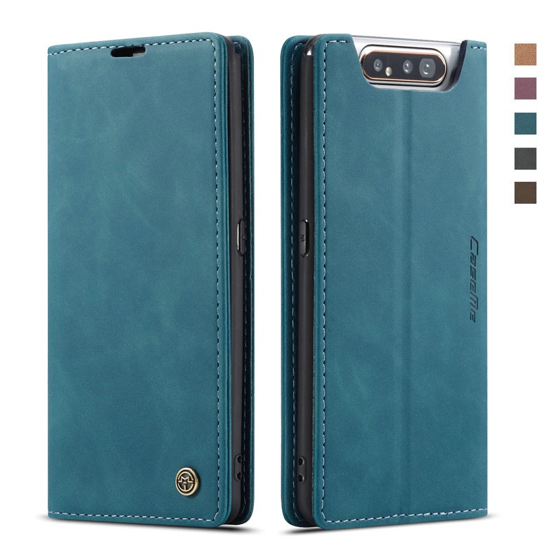 Couro 360 Proteger Para Samsung Galaxy A80 Capa Porta Cartão A Prova De Choque Etui A70 A60 A50 A40 A30 A20 A10 A50s A70s Armazenamento Carteira Telefone