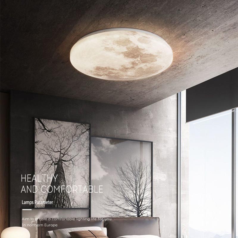 Luminaria De Teto NóRdica Lua Para Quarto Moderna Minimalista Sala De Estar Luzes LumináRia De Led Para Teto Quarto em Oferta na Shopee