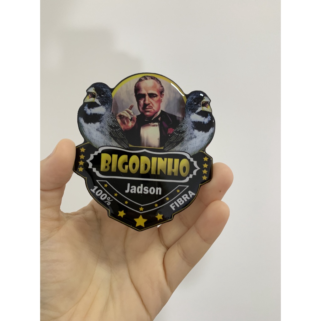 Placa personalizada para gaiola de pássaro; poderoso chefão, placa para coleiro, placa de azulão, placa de curió, placa de tiziu, placa para galo de campina, placa para caboclinho, placa para sibite, placa para todas espécies de pássaros