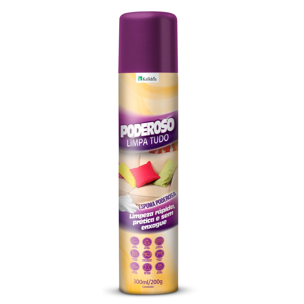 Poderoso Limpa Tudo Espuma 300mL Espuma Poderosa Limpeza Rápida
