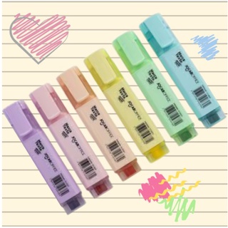 Caneta Marca Texto Trend Tons Pasteis Pastel Jocar Office-6 cores