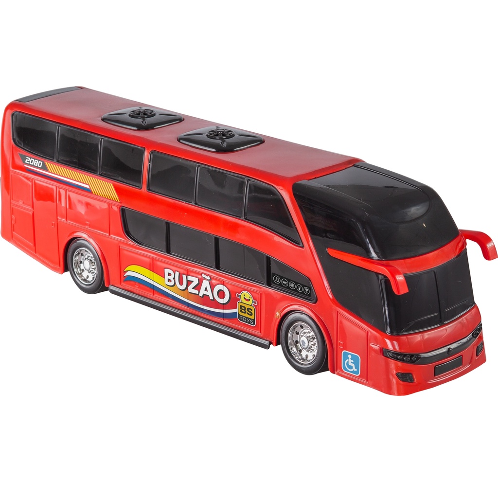 Ônibus Miniatura Com 2 Andares 40 Cm Buzão Brinquedo - 1/30 - Bs Toys