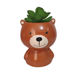 Vaso Vasinho Para Suculenta Urso Bebe Marrom Em Ceramica em Oferta na Shopee