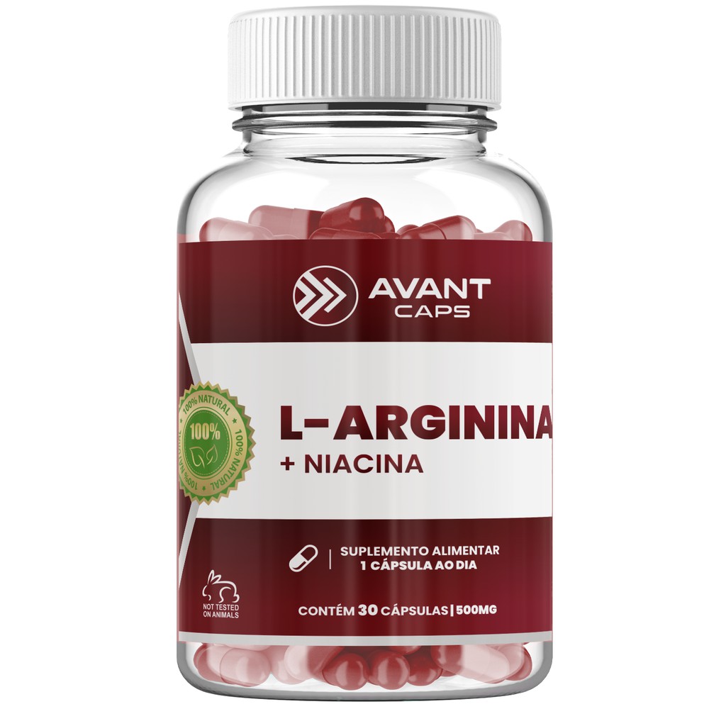L-arginina 30 cápsulas Avant Caps Com Selo de Autenticidade | Shopee Brasil
