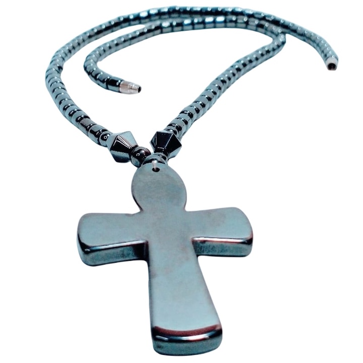 Colar Pingente  Ankh Amuleto  Egípcio Cruz Ansata Amuleto de Hematita