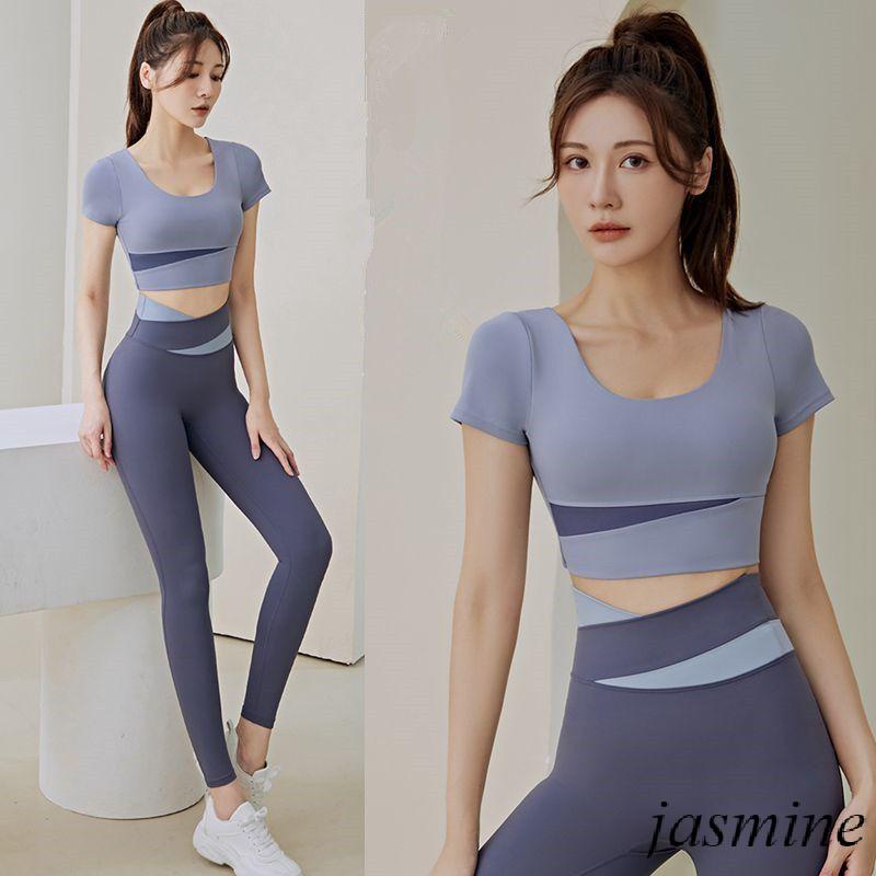 Top feminino roupas de yoga roupas de yoga roupas de fitness com almofadas no peito correndo fitness ternos esportivos d