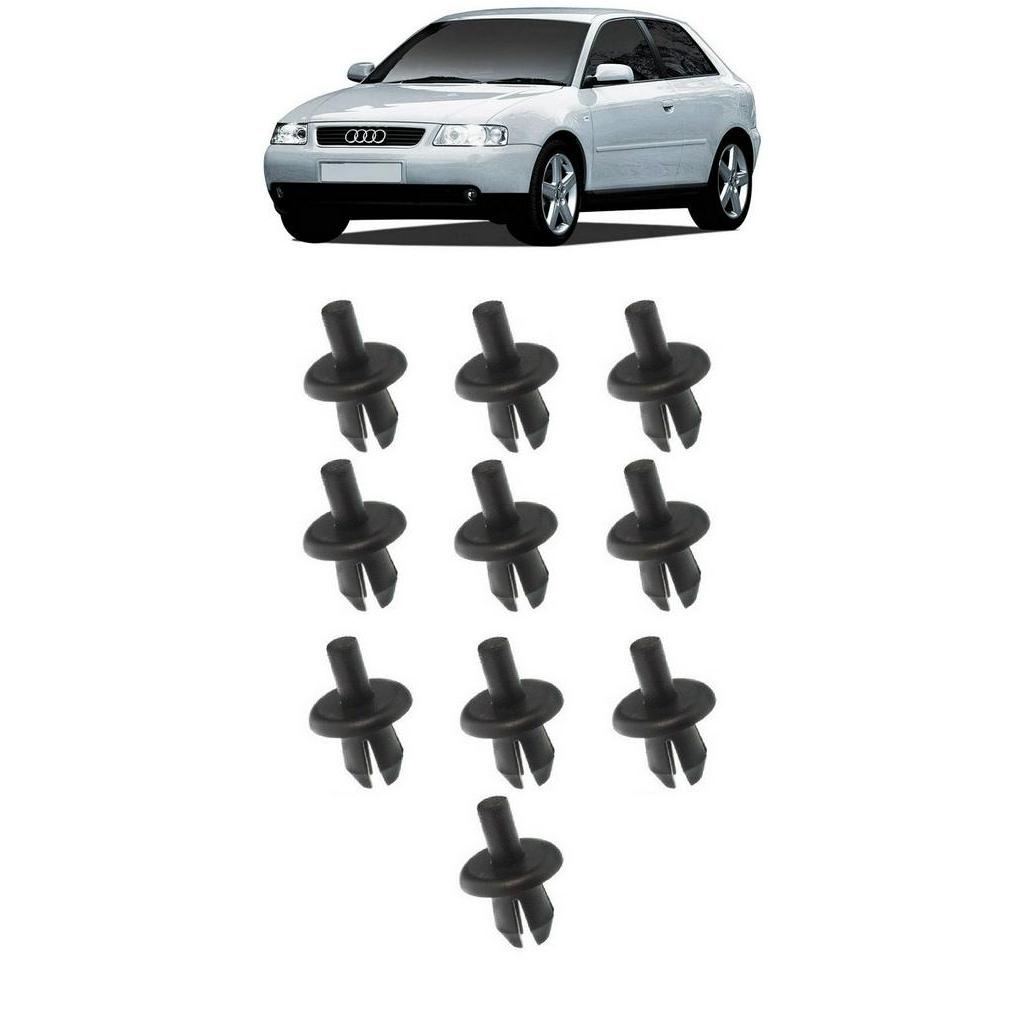 Kit 10 Grampo Presilha Paralama Audi A3 A4 A6 A8 TT RS4 RS6
