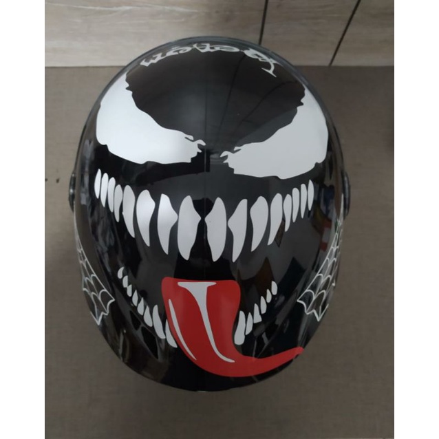Prelude Tap Father capacete personalizado adesivo colado Venom Aranha marve | Shopee Brasil