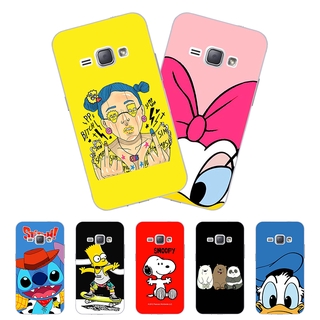 Capa Flexível De Silicone Com Desenho Para Samsung J1 2016 J120F
