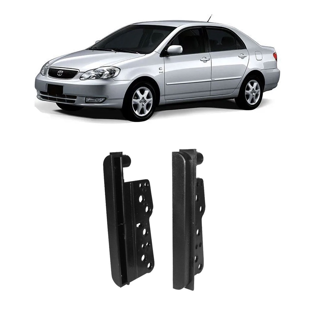 Moldura Painel 2 Din Toyota Corolla e Filder 2003 2004 2005 2006 2007 2008 Laterais