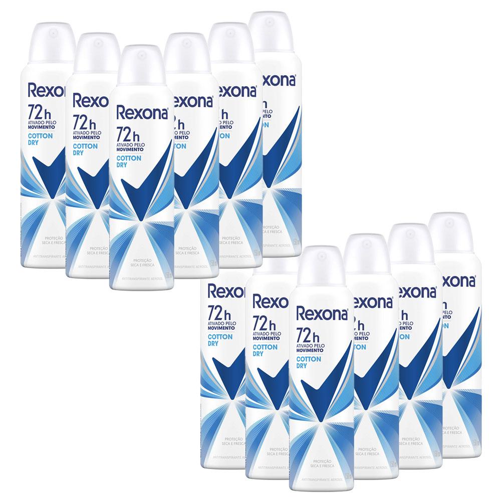 Kit 12 Desodorante Rexona Motionsense Cotton Dry 150ml em Oferta na Shopee
