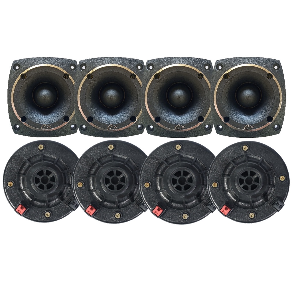 kit 4 Twiter 150wrms Super Tweeter Automotivo + 4 Driver Corneteira 150wrms
