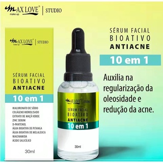 Sérum Facial Bioativo Antiacne 10 em 1 Max Love