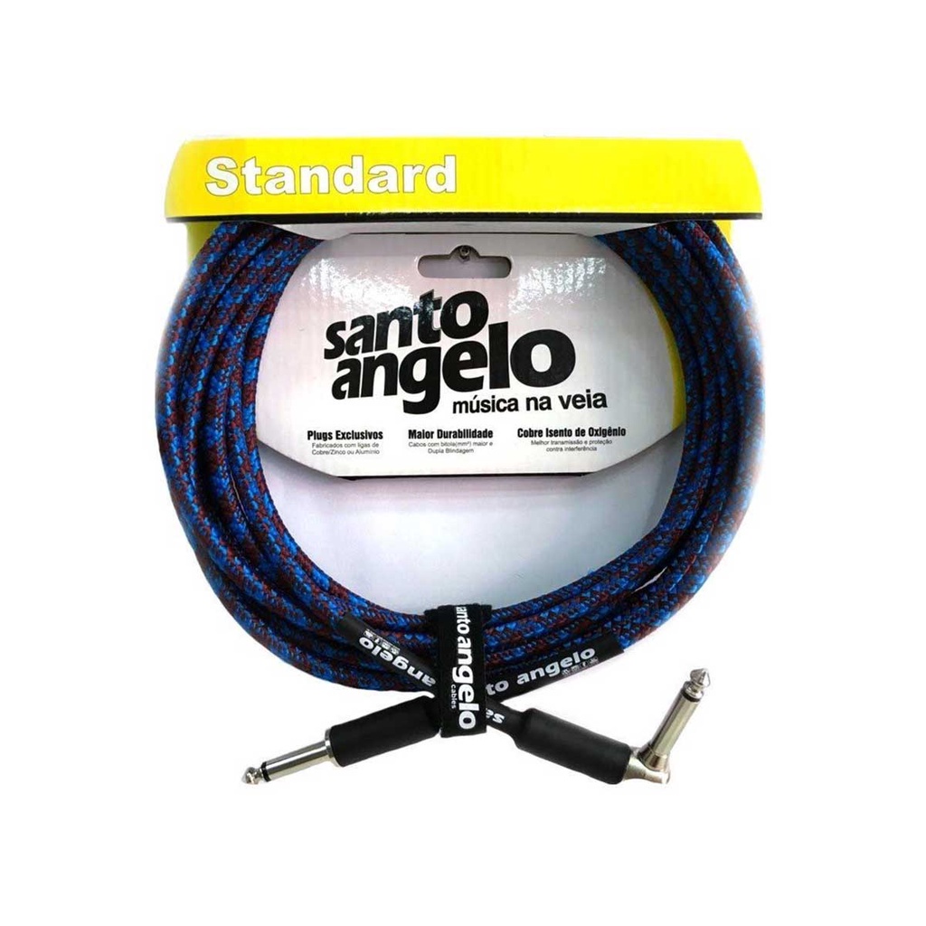Cabo Guitarra Violão Santo Ângelo Textil 4,57 Metros Plug L