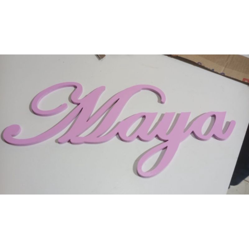 Nome grande decorativo personalizado, letras de madeira, decoração de arte de parede para quarto infantil, festas personalizado Maya em MDF