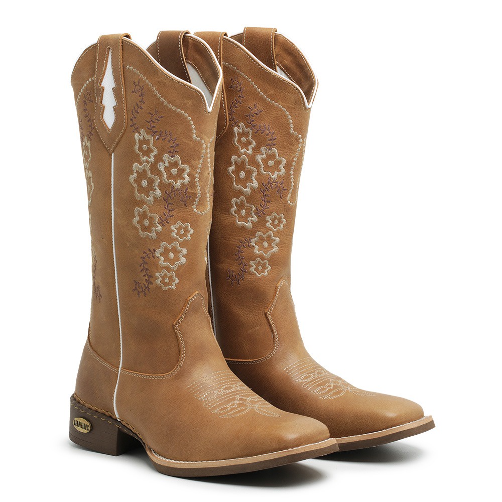 Bota Caramelo Feminina Cano Longo: Onde Comprar | BuscaProdutos