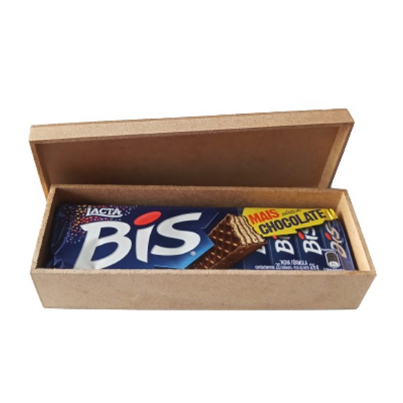 Caixa para Bis 7x20x4 cm mdf cru - Opções de 1 a 9 unidades