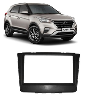 Moldura 2 Din - Hyundai Creta 2017 até 2019 - Japonês/Chinês - Preto em Oferta na Shopee