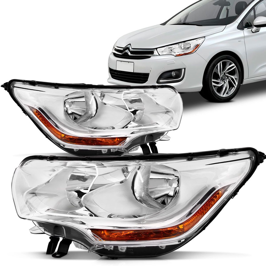 Farol Citroen C4 Lounge 2013 2014 2015 2016 Foco Duplo