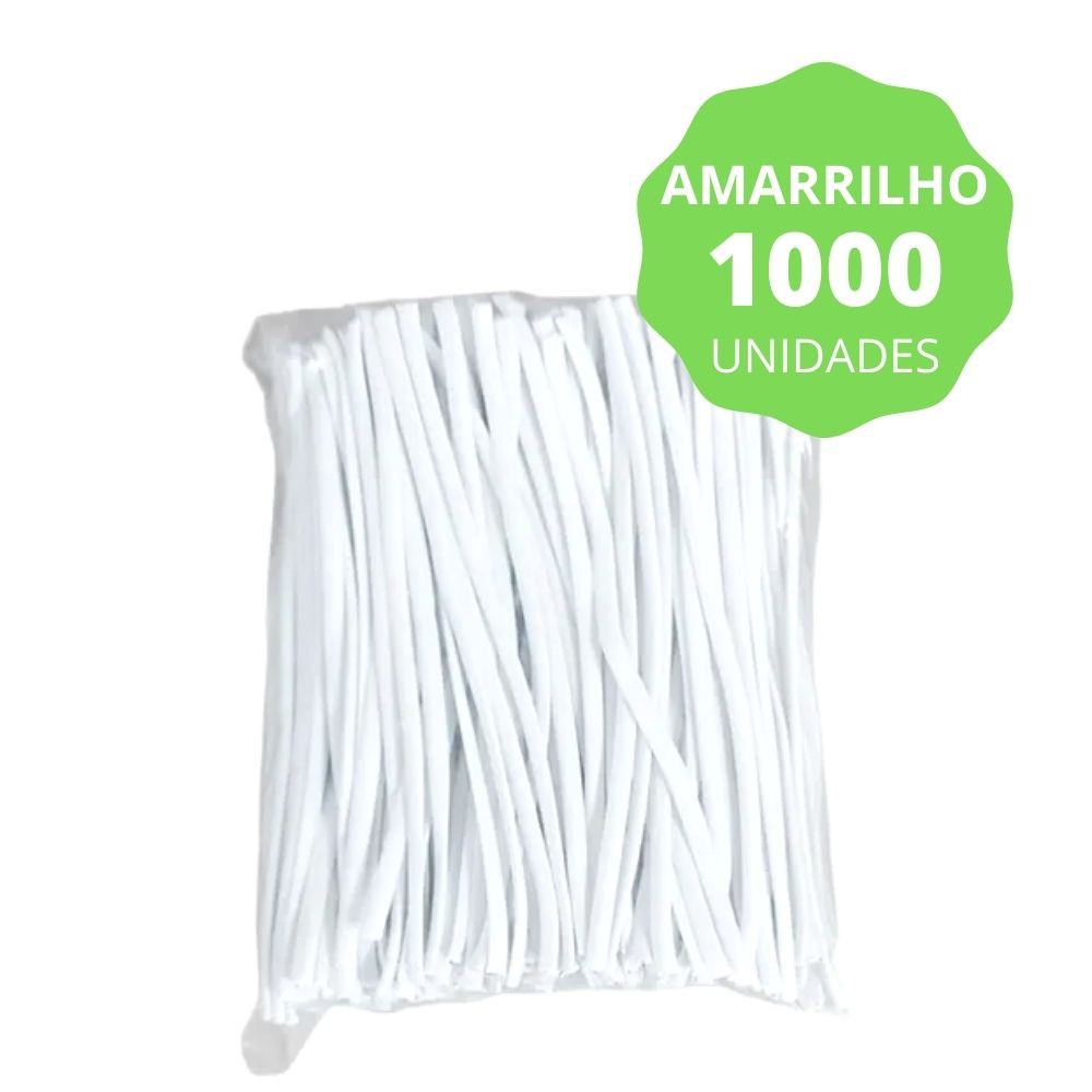 Amarrilho Fecho de Arame Para Todo Tipo de Embalagens Lacre 1000 Unidades 8cm Cada Vedamento Instantaneo