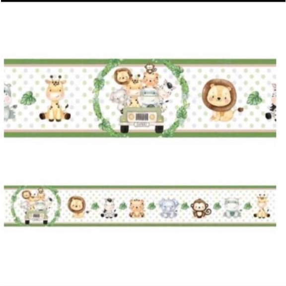 Faixa Decorativa Safari Quarto ( KIT COM 3 METROS ) em Oferta na Shopee