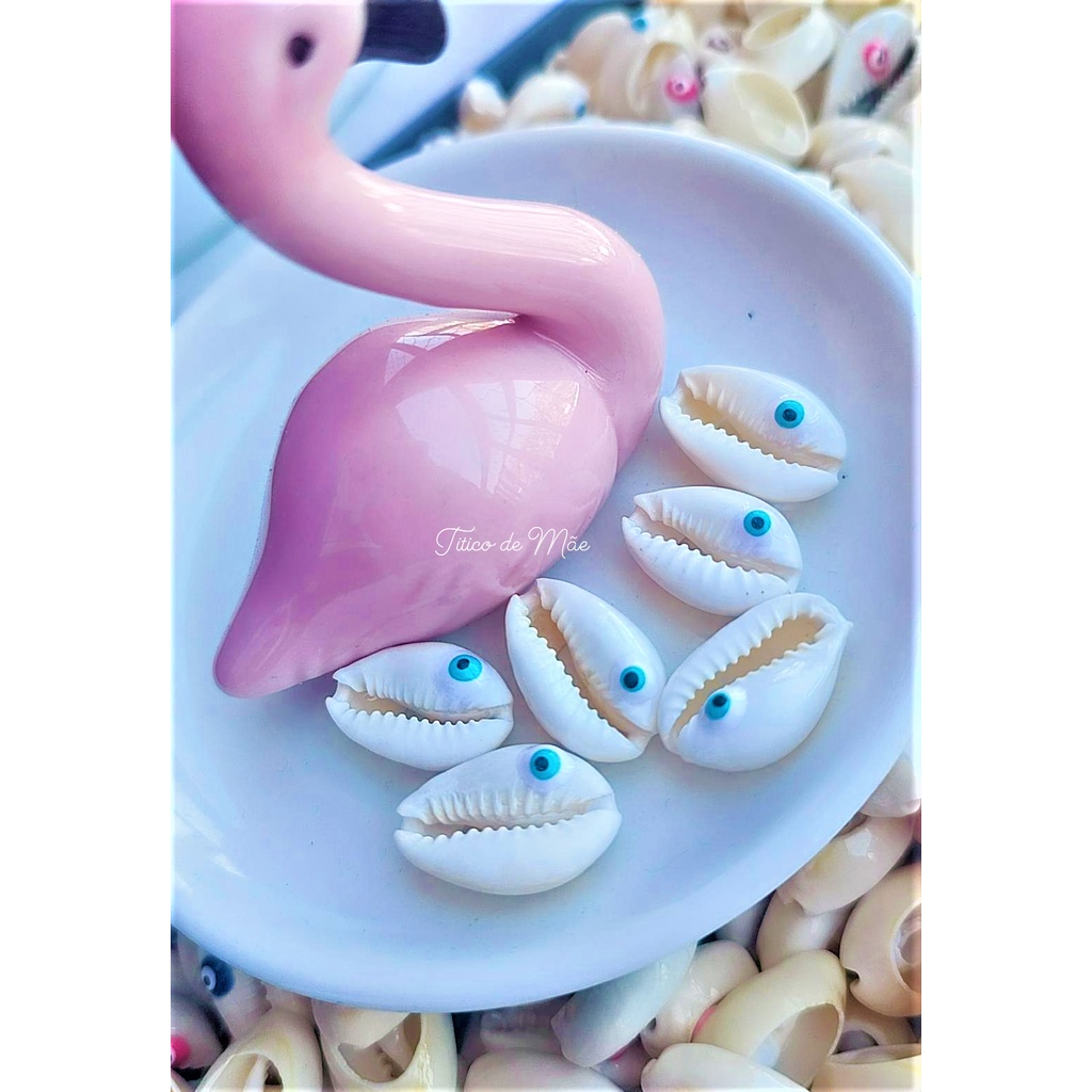 Búzios Naturais com olho grego, 13MM, olho grego, búzios, colar, pulseira, tornozeleira,