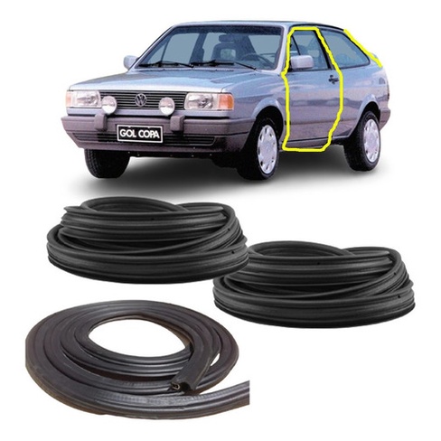 Kit Borracha Vedação Portas E Mala Gol Voyage Parati 80 A 94 em Oferta na Shopee