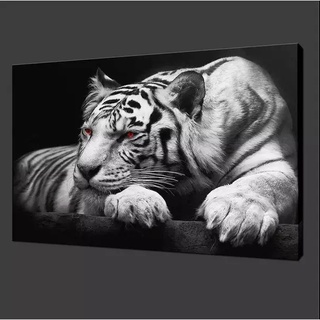 Quadro decorativo grande 1 tela Tigre Olhos Vermelho 60x40