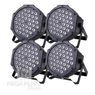 4 Canhão Refletor Led Par 64 Rgbw 36 Leds Dmx Slim Strobo