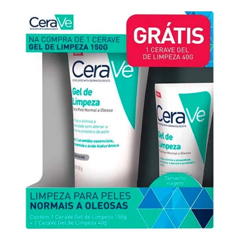 Kit Cerave Gel De Limpeza Facial 150g + 40g | Shopee Brasil