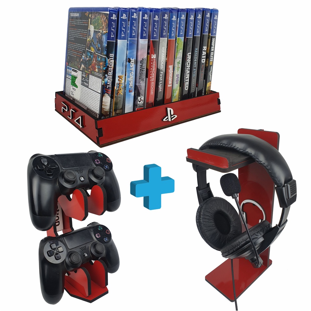 Suporte Organizador Games Controle jogos Headset ps5 Ps4 Playstation