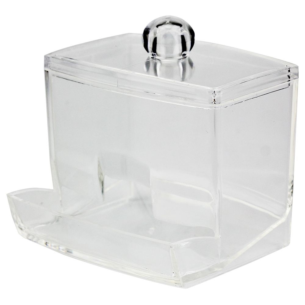 Porta Cotonete em Acrílico com Tampa e Porta Algodão em Acrílico Utensilios Para Limpeza De Pele em Oferta na Shopee