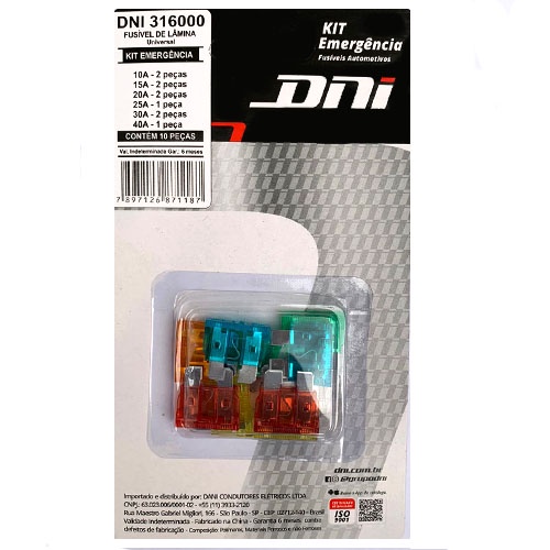 Fusível lamina automotivo cartela com 10 pecas em Oferta na Shopee