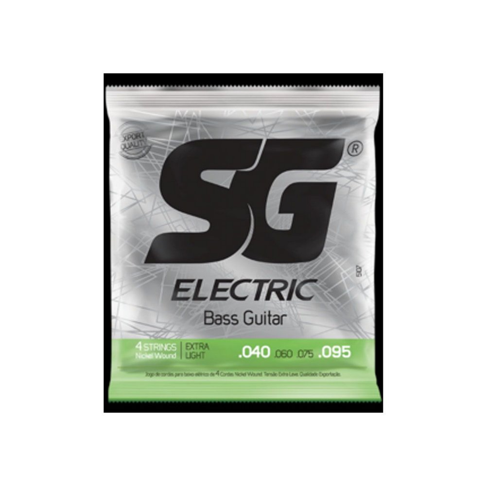 Encordoamento para Baixo 4 Cordas SG Strings Extra Light .040