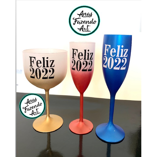 Adesivo Feliz 2022 Personalizado Vinil 4,5cm Alt x 5cm Larg 10 unidades -  Adesivo Taça Copo | Shopee Brasil