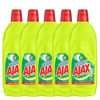 Kit Com 5 Limpador Diluível Ajax Fresh Lemon 1L Cada em Oferta na Shopee