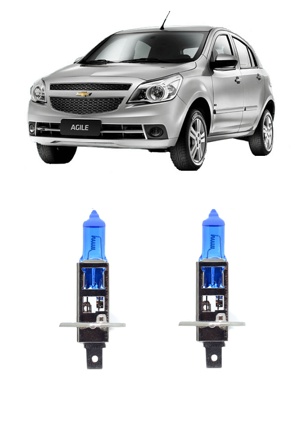 Par Lampada Super Branca Farol Alto Agile Montana 2011 2012 2013 2014 2015 2016 8500k H1 em Oferta na Shopee