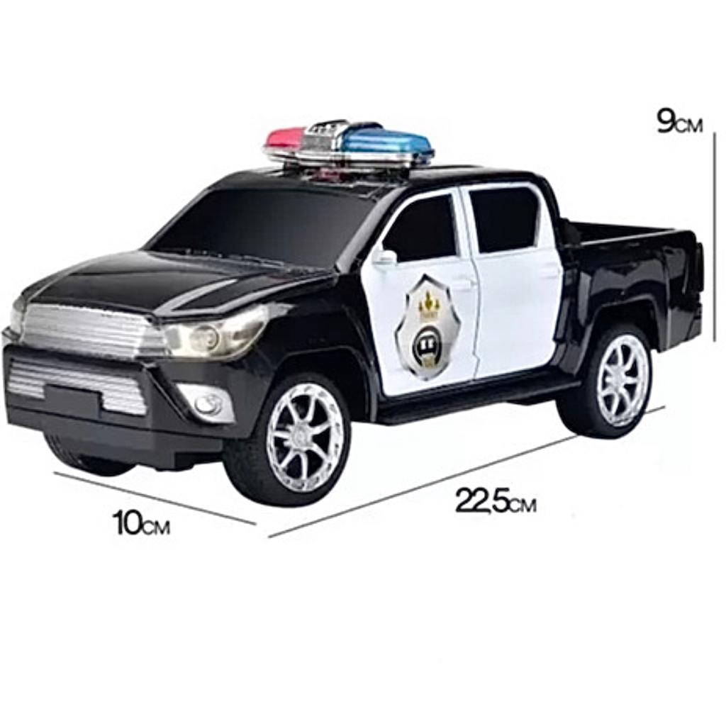 Carrinho Controle Remoto Caminhonete Policia Forte Com Luzes