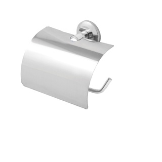 Papeleira Com Tampa Metal Inox Porta Papel Higiênico