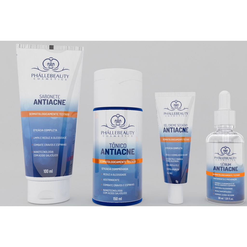 Kit de  Tratamento Completo Antiacne  PhalleBeauty - Beauty