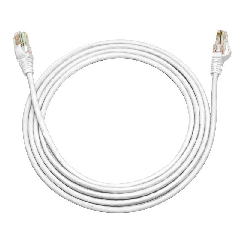 Cabo Rede Crimpado Cat5e Cobreado Branco 10 Mts 2 Unidades