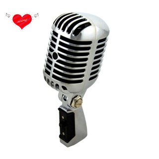 Profissional Com Fio Do Vintage Clássico Microfone Dinâmico De Boa Qualidade Em Movimento Bobina Mike Deluxe Metal Vocal Velho Estilo Ktv em Oferta na Shopee