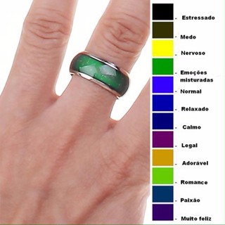Anel Do Humor Que Funciona De Verdade Muda De Cor em Oferta na Shopee